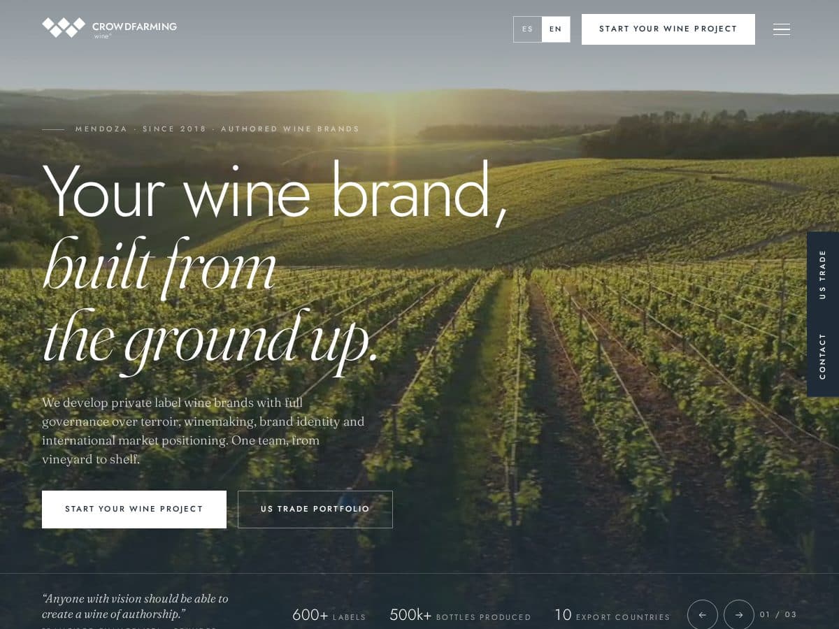 CROWDFARMING.WINE - marcas de vino private label, mendoza | Estudio Furia Portfolio