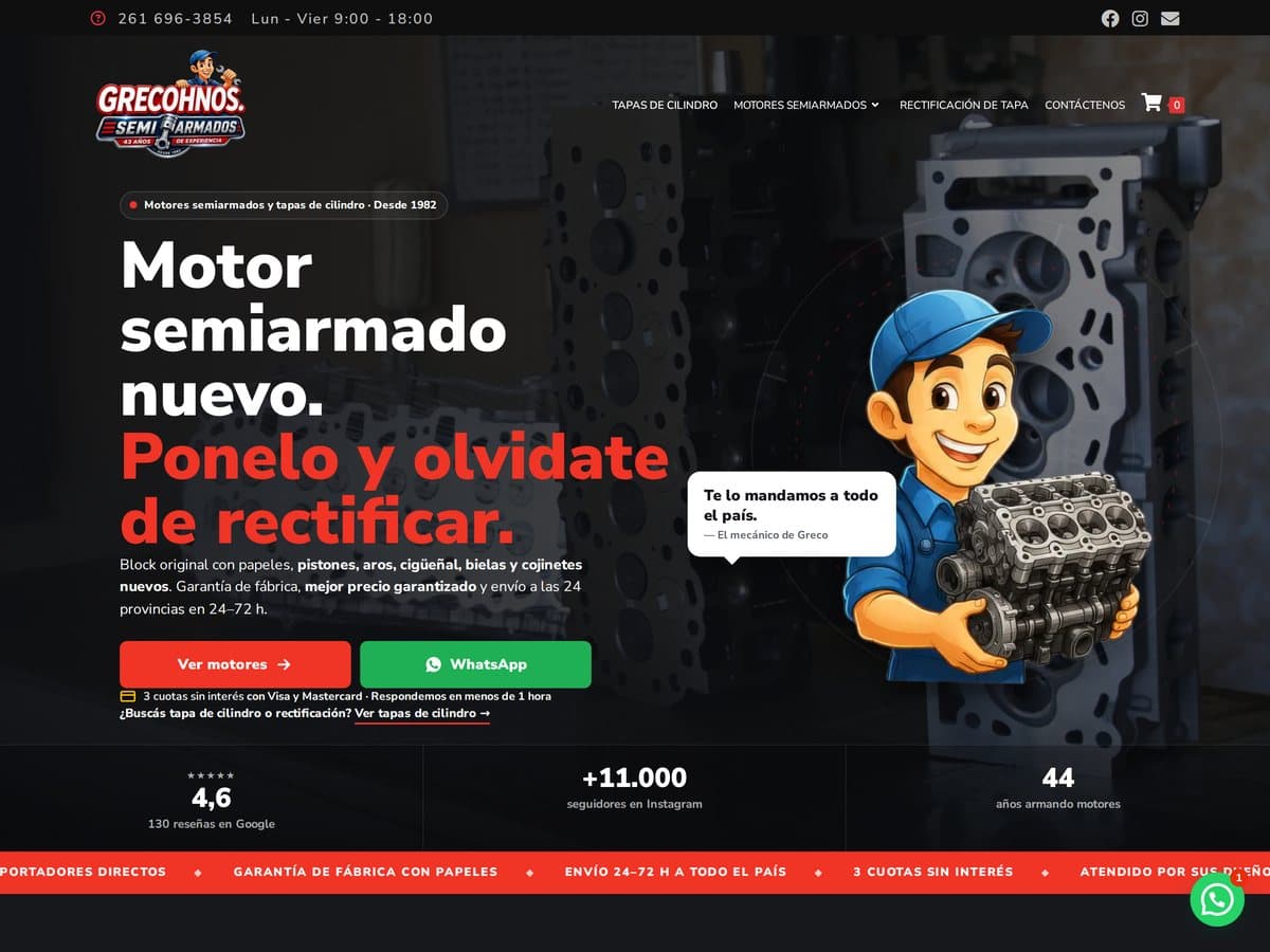 Greco Hermanos — Sitio web industrial