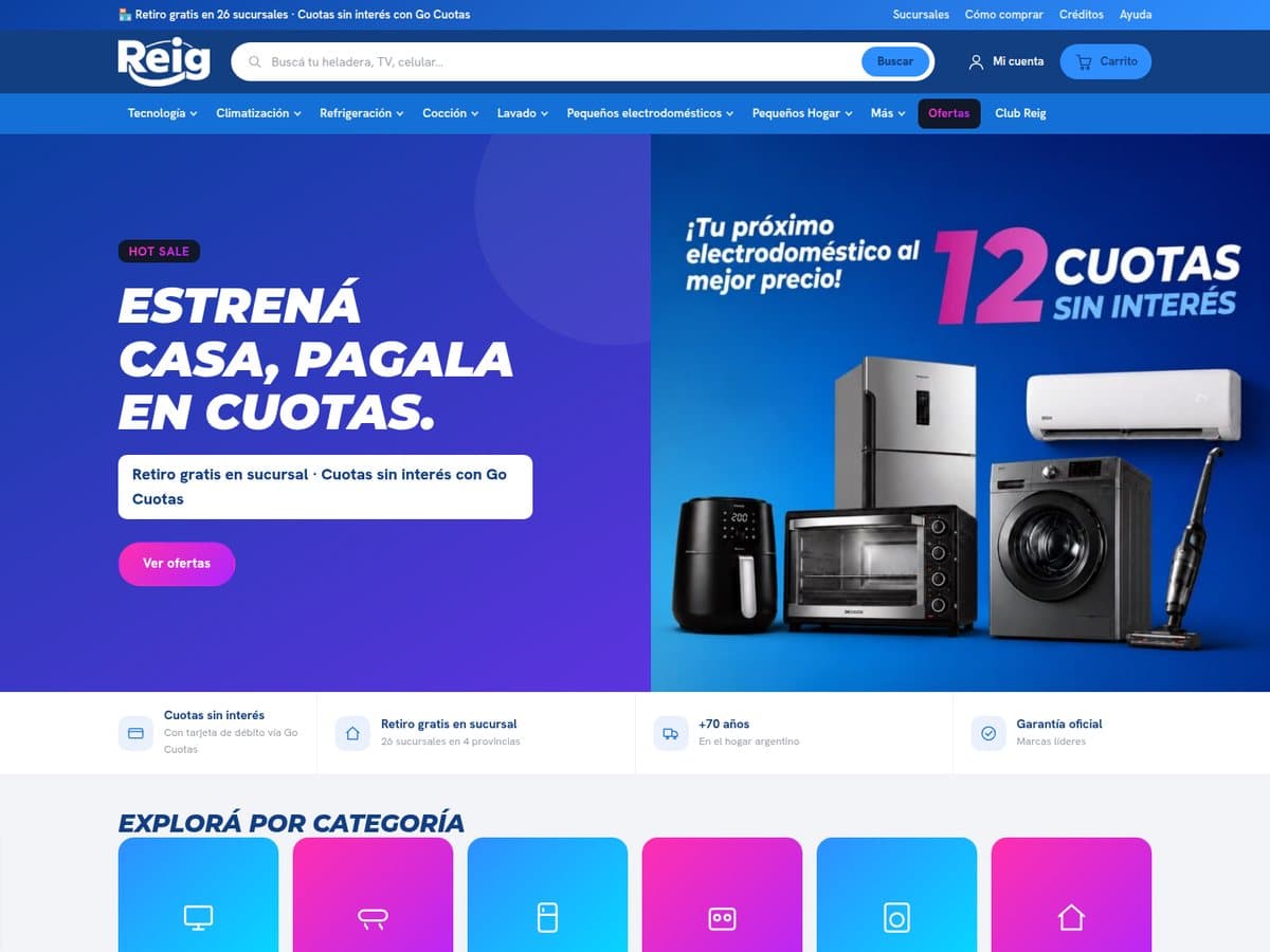 Casa Reig — Sitio web retail