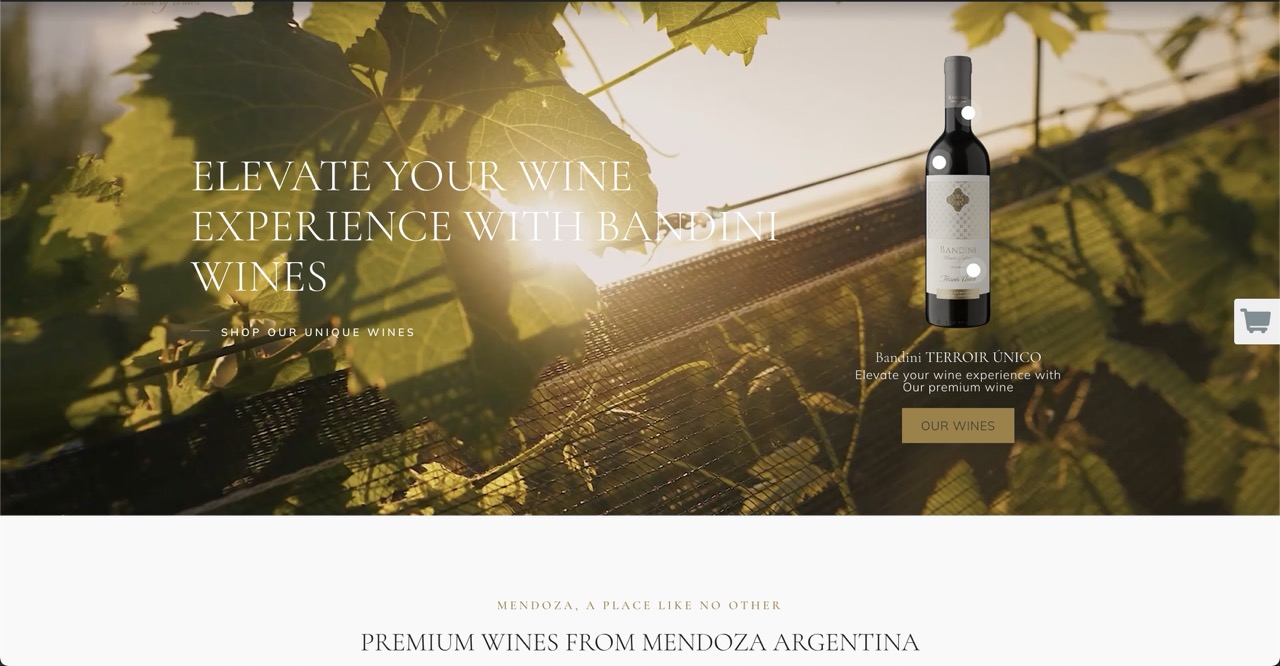 BANDINI WINES USA - e-commerce de vinos premium para USA | Estudio Furia Portfolio